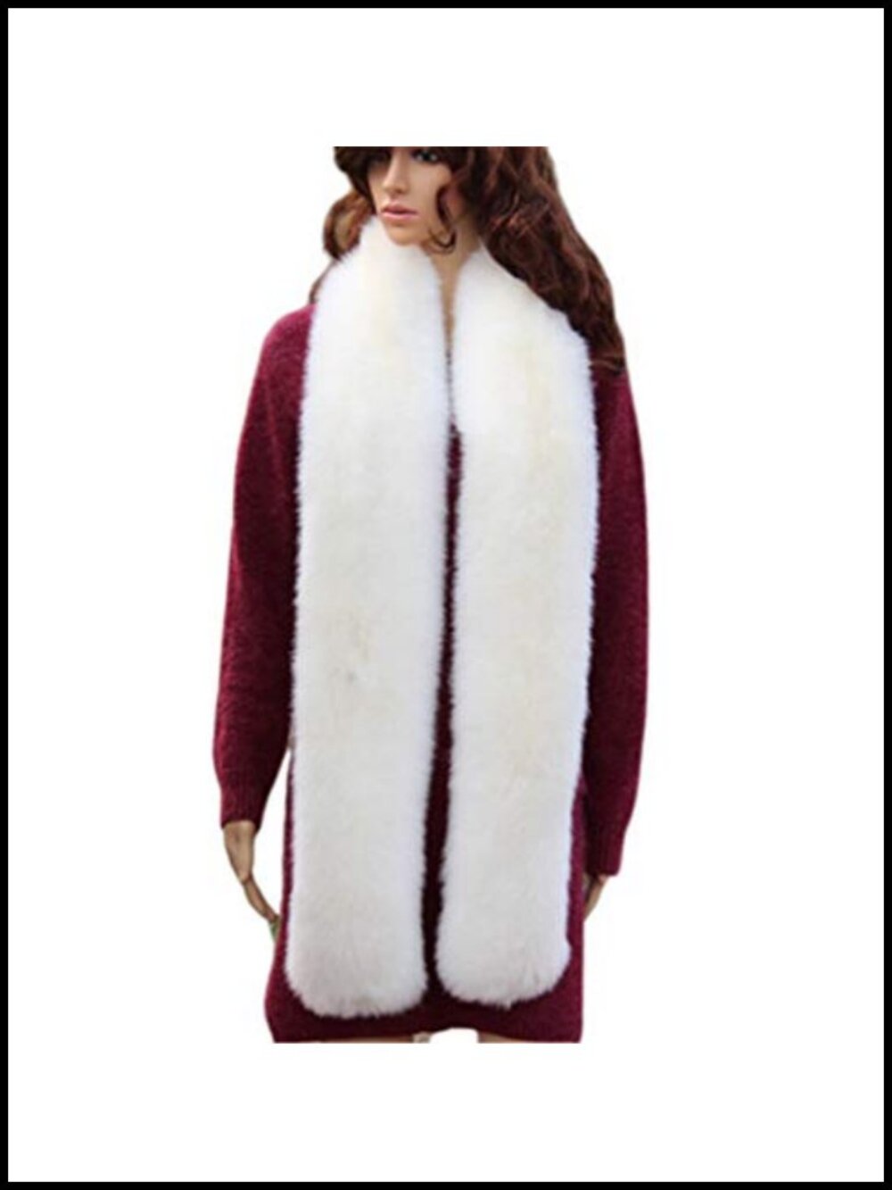 Faux Fur Collar Winter Warm Wrap Stole Scarf Shawl Shrug